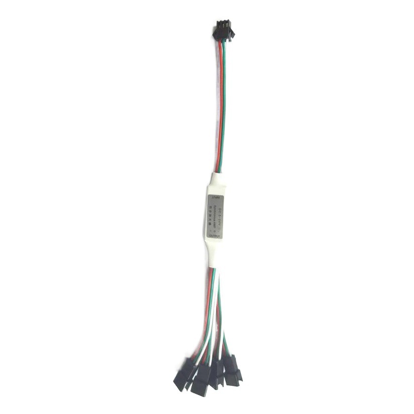 SP901E Phantom Lights with SPI Amplifier Multi-Channel Flow Back-flow Racing Synchronous Full-color Signal Expansion Sub-control