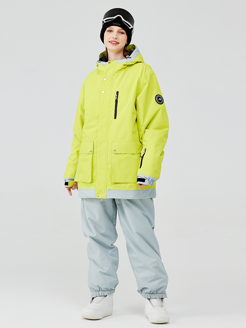New Snowboard Ski Suit for Men and Women suit Couple Winter Warm Thickened Korean Style Ski Suit Double Board