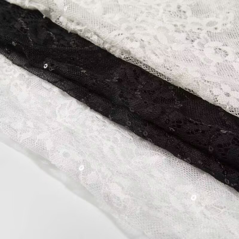 In-stock wholesale 60-80g nylon embroidered sequin lace fabric, wedding dresses, dresses, lingerie, lace fabric