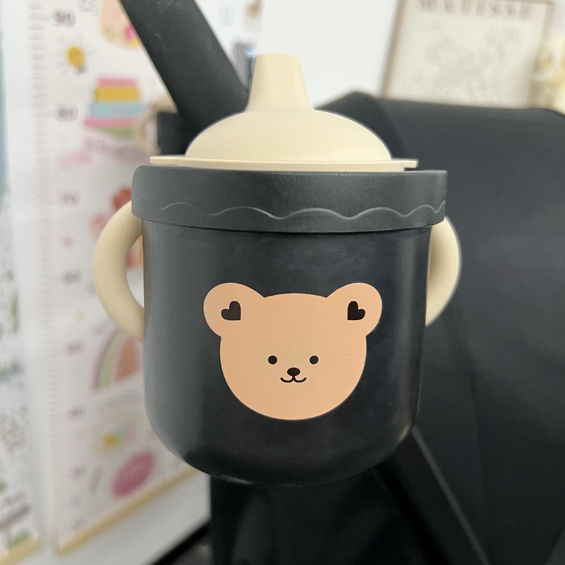Picture of Ins Baby Stroller Bear Cup Holder Adjustable Baby Children Cup Holder Milk Bottle Milk Tea Universal Accessories Rack