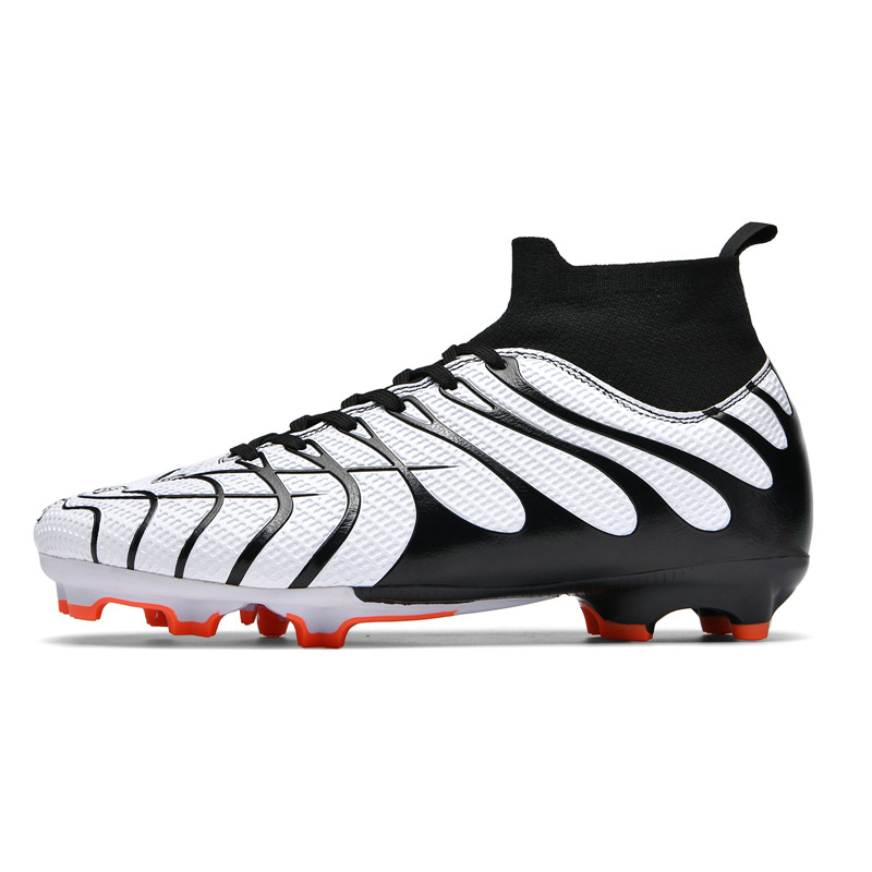 Cross-border high-top football shoes tf broken nails artificial turf AG long nails male and female teenagers students training sports shoes