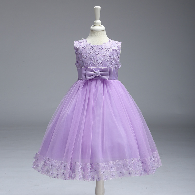 Girls 2-10 Years Old Princess Dress Amazon Children's European and American Dress Floral dress Children's Princess Dress