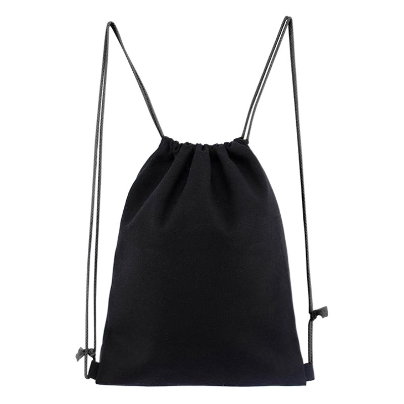 Wholesale In-Stock Cotton Drawstring Backpack Bags Custom Eco-Friendly Colorful Drawstring Storage Drawstring Double Shoulder Canvas Bags