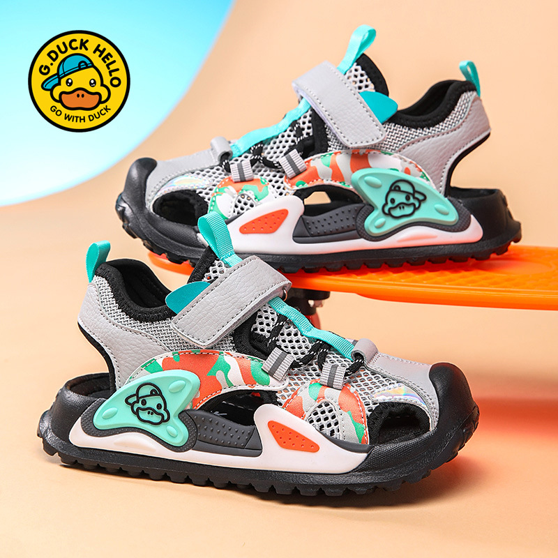 G.DUCK Little Yellow Duck Boys Sandals 2025 New Summer Girls Shoes sneaker Baotou Children's Beach Shoes