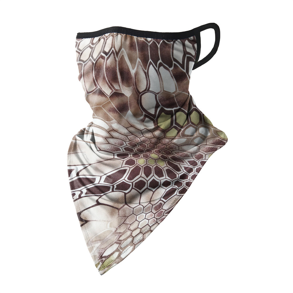 Picture of Outdoor riding triangle towel ice silk sunscreen hanging ear triangle towel summer sports outdoor breathable fishing camouflage mask