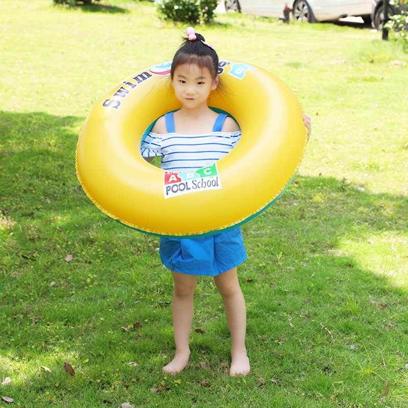 Picture of Factory wholesale water inflatable swimming ring yellow letter ABC shell ring thickened children letter ABC shell ring