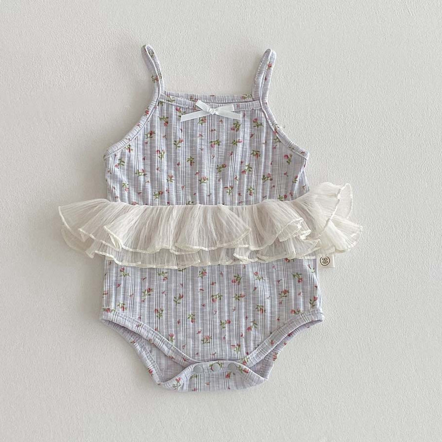 Picture of Baby's Thin Clothes Summer Sling Floral Dress Women's Baby's Stitching Western-style Bags Vest Bodice