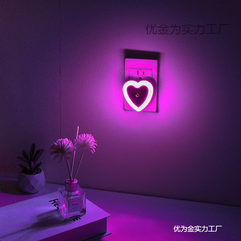 Couple atmosphere, love couple, bedroom mood, bedside lamp, romantic sleep, bedside energy-saving lighting, induction night light