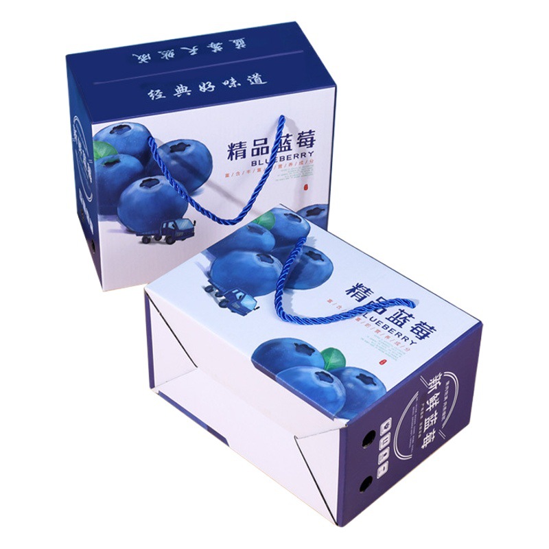New spot blueberry gift box 0.50 kg-1.00 kg blueberry gift box blueberry packaging box fruit gift box empty box wholesale