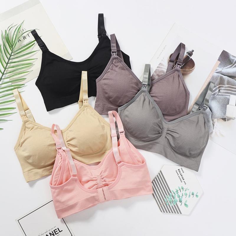 Picture of 2022 lactation underwear front open buckle bra comfortable ladies pregnant women underwear without steel ring lactation underwear wholesale
