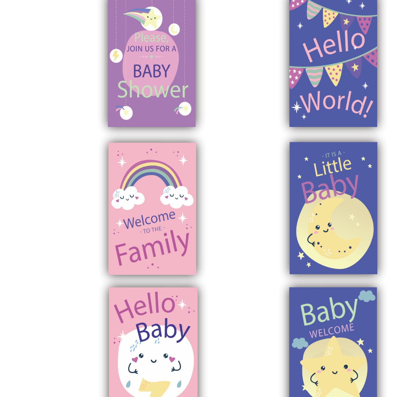 Picture of 84 hello baby welcome newborn baby blessing thank you celebrate white cardboard greeting card support greeting card