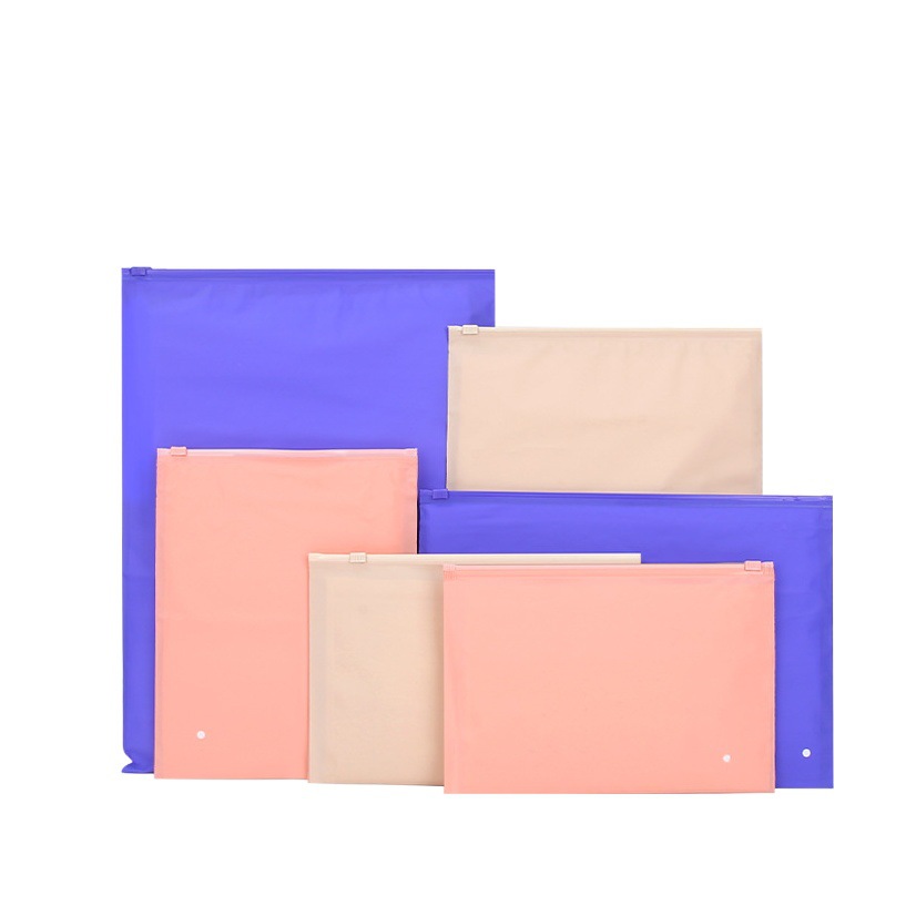 Frosted zipper bag color underwear bra packaging bag socks clothes self-sealing bag towel clothing zipper bag wholesale