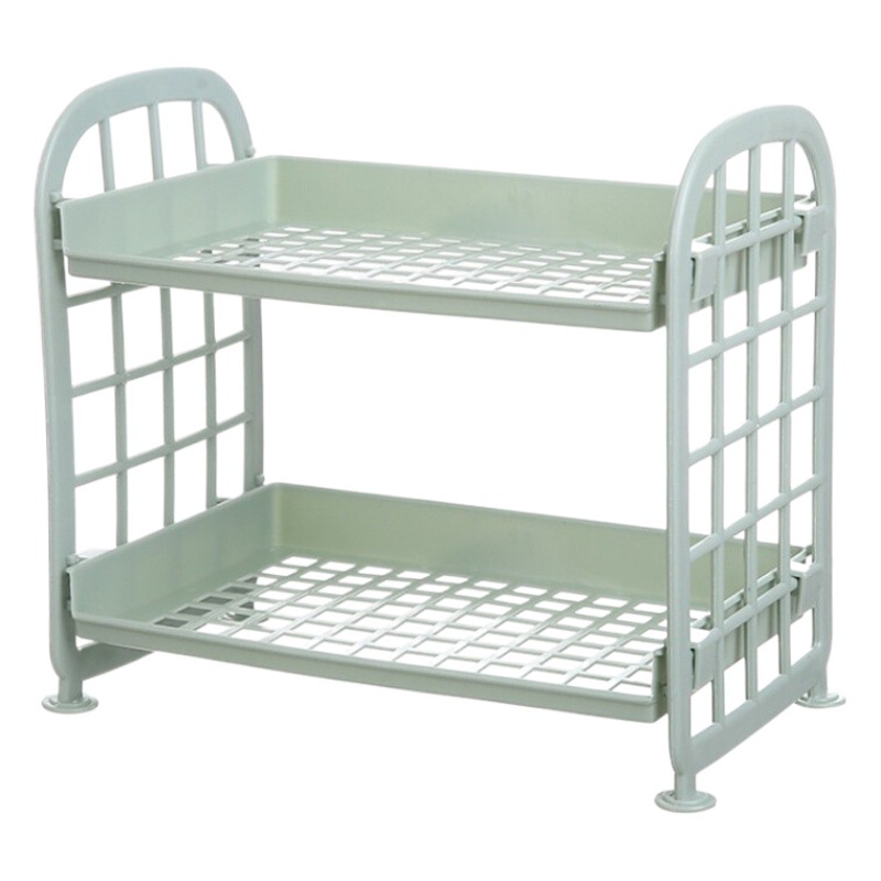 Bathroom Double-layer Storage Rack Bathroom Cosmetic Storage Rack Desktop Plastic Storage Rack Kitchen Countertop Finishing Rack