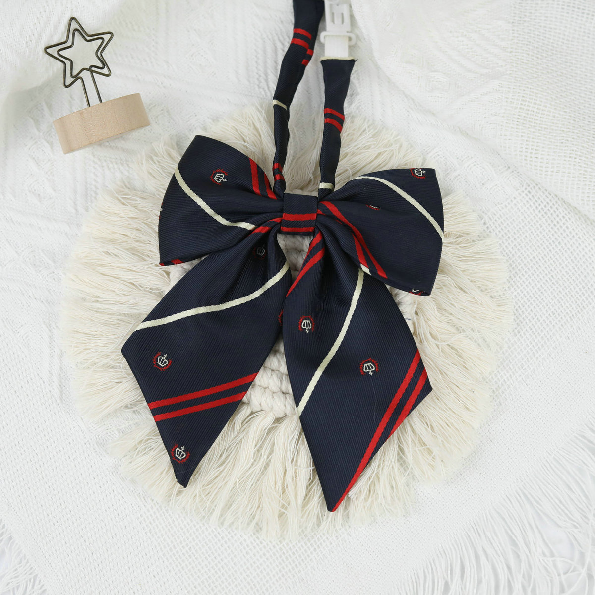Picture of Jk Japanese Style Uniform Leather-band Free Tie Men's Bow Tie Women's All-match School Style Daily Striped Simple School Uniform