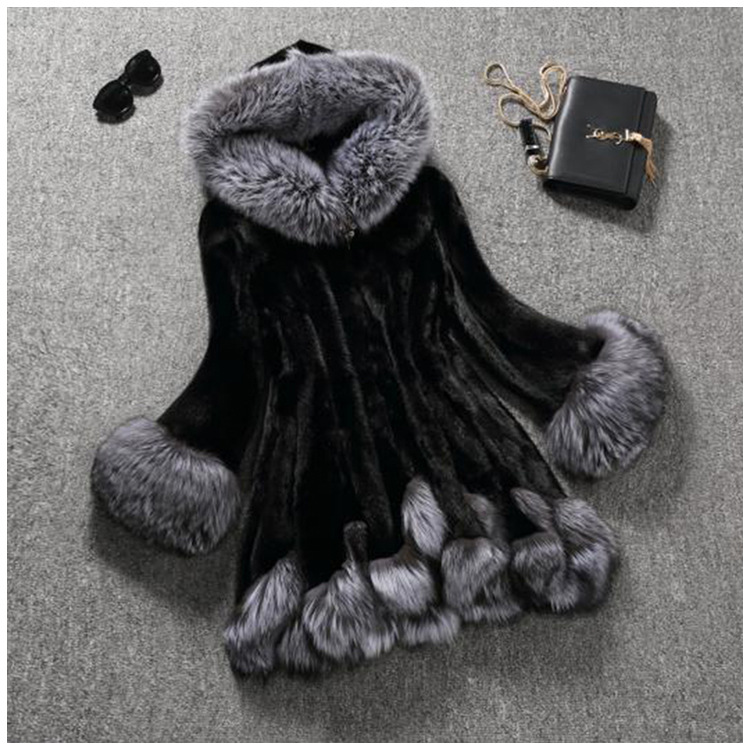 Picture of Cross-border Autumn and Winter New Women's Imitation Fur Coat Mid-length Mink Velvet Fox Fur Women's Coat Europe Station