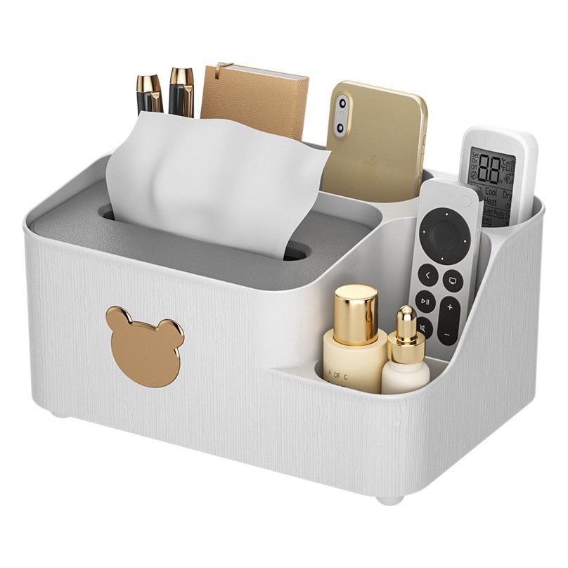 Paper Box Living Room Plastic Creative Tissue Box Desktop Storage Box Coffee Table Multifunctional Remote Control Storage Restaurant