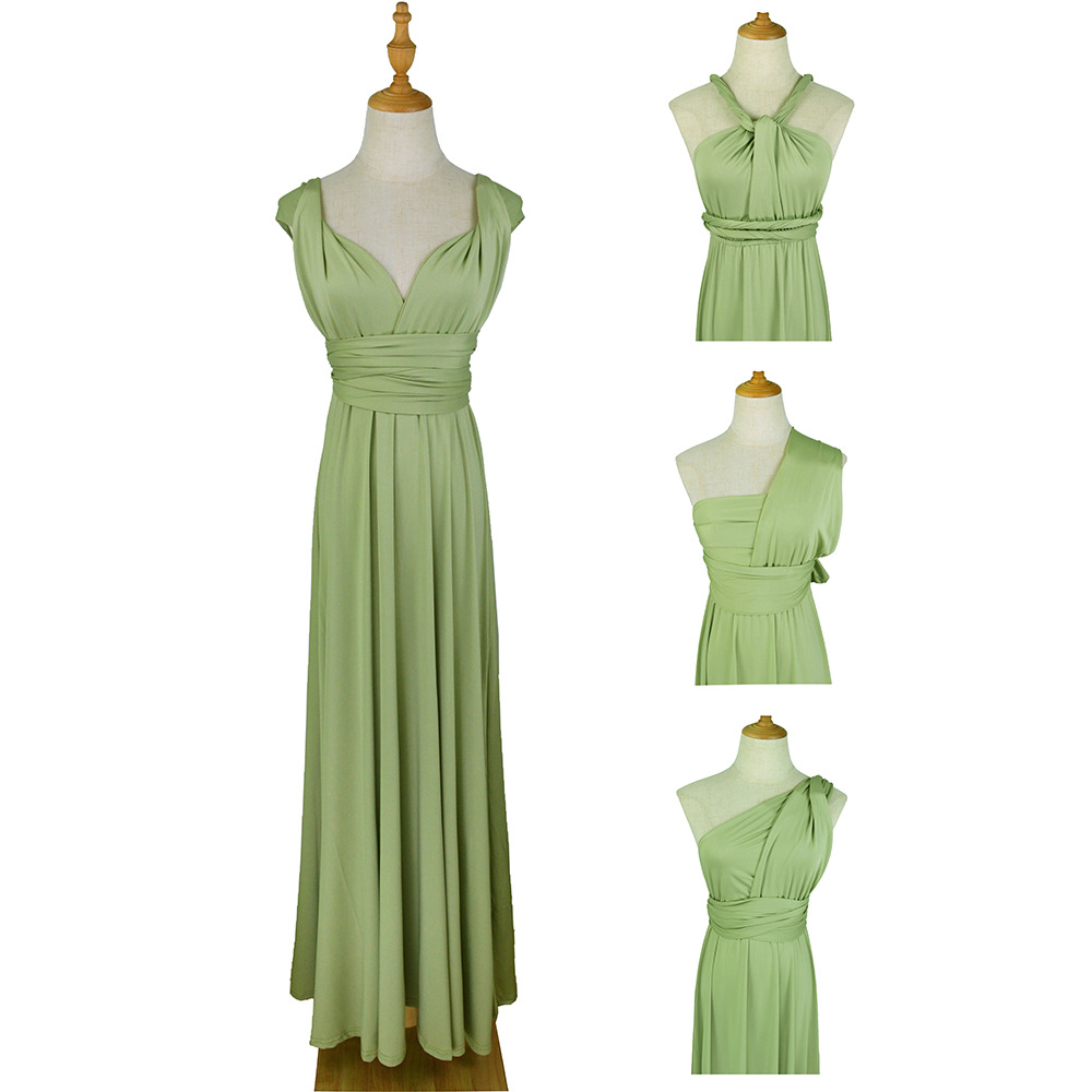 Picture of French Retro High-end Sense Small Multi-wear Strap Large Swing dress Backless Sexy Bridesmaid Dress for Women