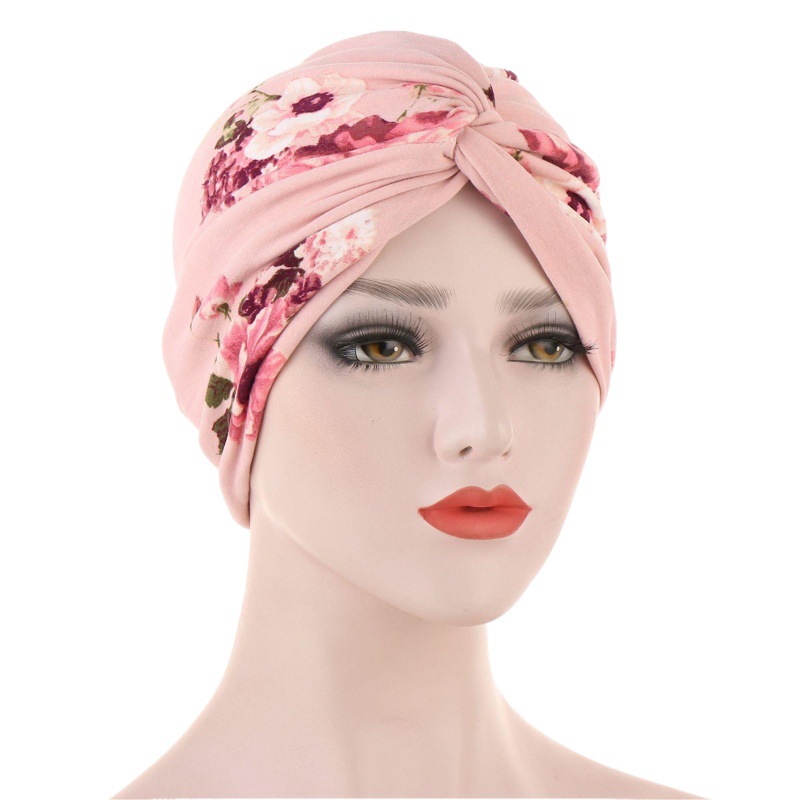 Amazon New Floral Twisted Hood Toe Hat Printed Camouflage Muslim Hood Toe Hat Toe Hat