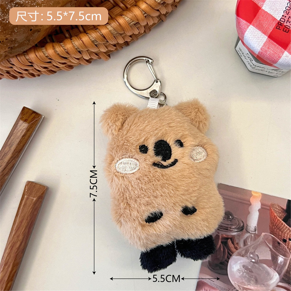 Picture of Cartoon Plush Bib Afraid of Dog Pendant Girl's Heart Schoolbag Pendant Long Hair Creative Doll Plush Doll