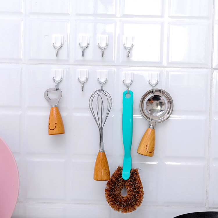 Picture of H552 creative plastic hook door seamless hook creative bathroom wall plastic hook 6 pack