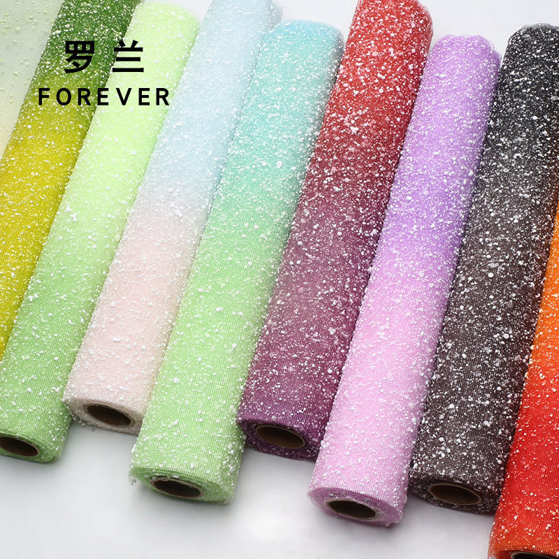 Roland Gradient Snow Dot Yarn Flower Packaging Material Gauze DIY Handmade Bouquet Wrapped Flower Yarn Flower Shop Floral Materials