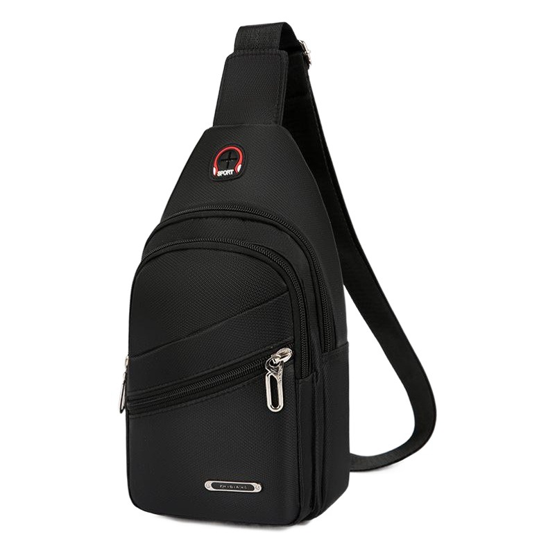 Chest Bag Men's 2023 New Casual Korean Style Waterproof Oxford Cloth Trendy Sports Small Bag Shoulder Crossbody Bag Fashionable Backpack