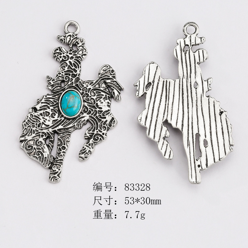Picture of Cross-border Hot Selling European and American Style Vintage Native American Neajo Pine Stone Jewelry Accessories Imitation diy Pendant