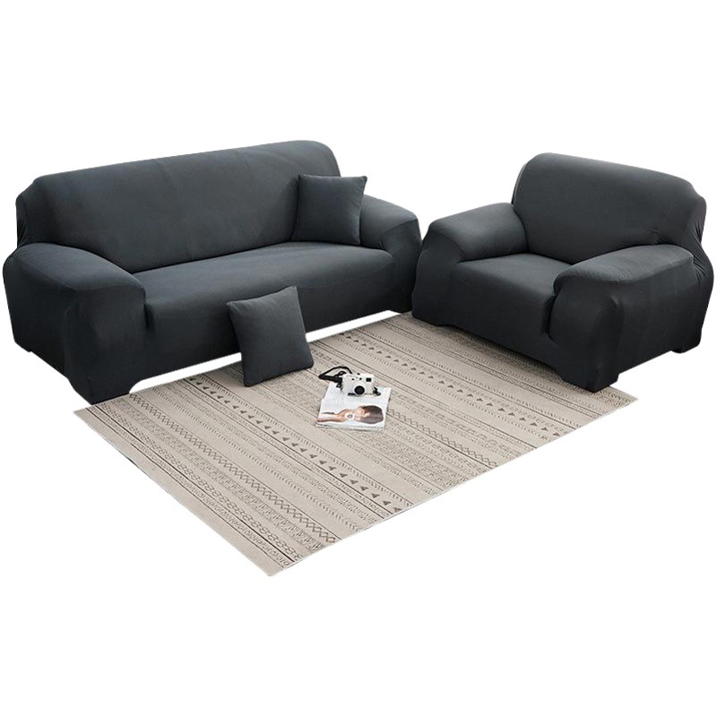 Cross-border solid color milk silk sofa cover elastic four seasons universal all-inclusive non-slip combination Amazon sofa cover wholesale