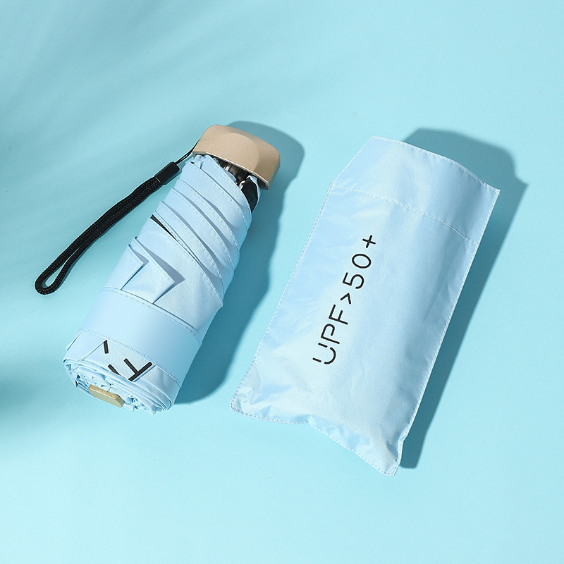 Picture of Sun Umbrella Women 50% off Umbrella Mini Umbrella Pocket Umbrella Sun Protection Uv Protection Parasol Vinyl Sun Umbrella Folding Umbrella