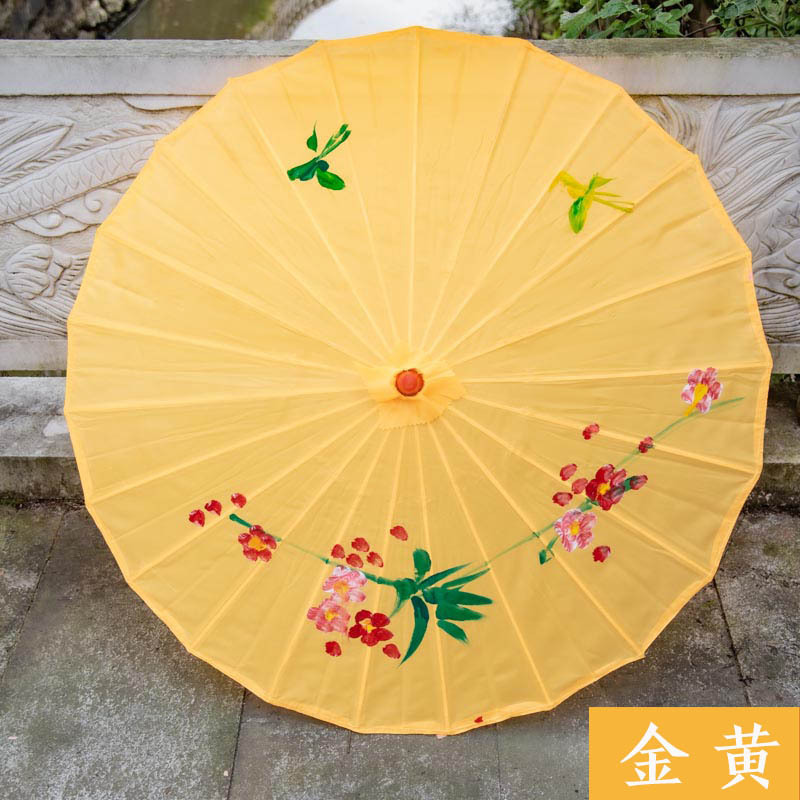 Picture of Classical Craft Umbrella Silk Cloth Outdoor Ceiling Decorative Oil Paper Umbrella Catwalk Dance Props COS Chinese Style Cheongsam Umbrella