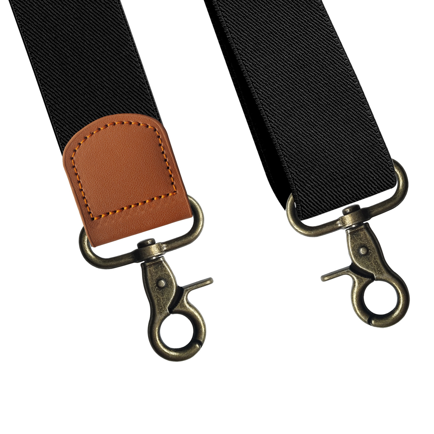Picture of Manufacturers supply adult men's 4-clip elastic elastic strap X-shaped trousers suspenders with bronze hook buckle strap clip
