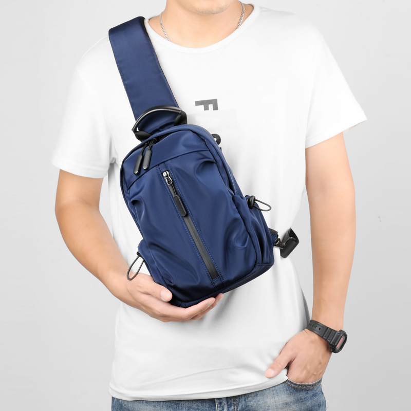 Cross-border Korean New Fashionable Cool Shoulder Bag Casual Multi-functional Crossbody Bag Travel Shoulder Crossbody Bag Men's Chest Bag