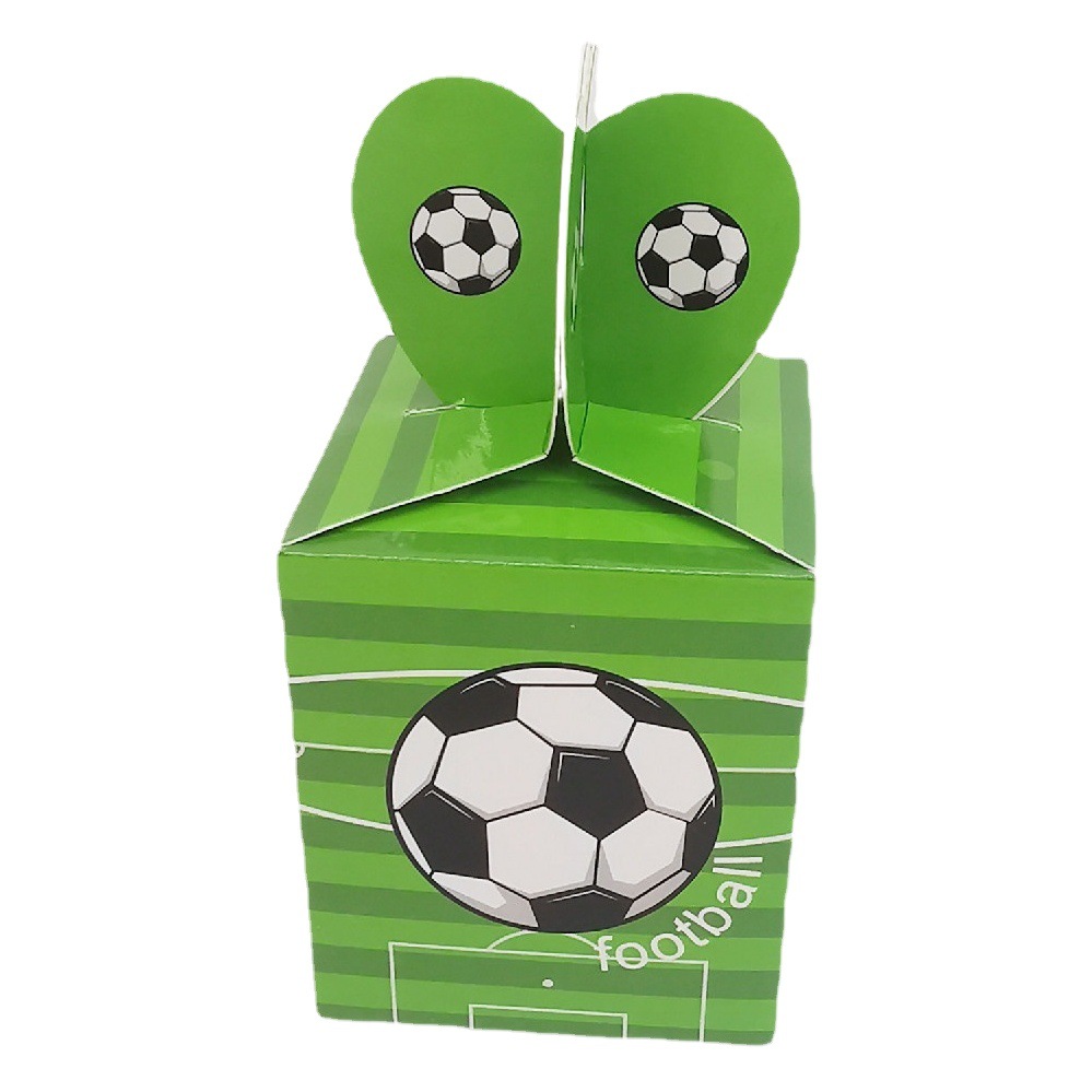 New Green Shade Football Field Party Small Paper Box Creative European Party Celebration Love Small Square Box Personalized Candy Box