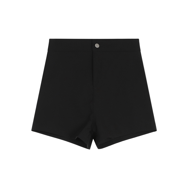 Black Shorts Sexy Hot Girl Hip-wrap Pants A- shaped Hot Pants Casual Pants Women's Autumn High Waist Elastic Tight Pants