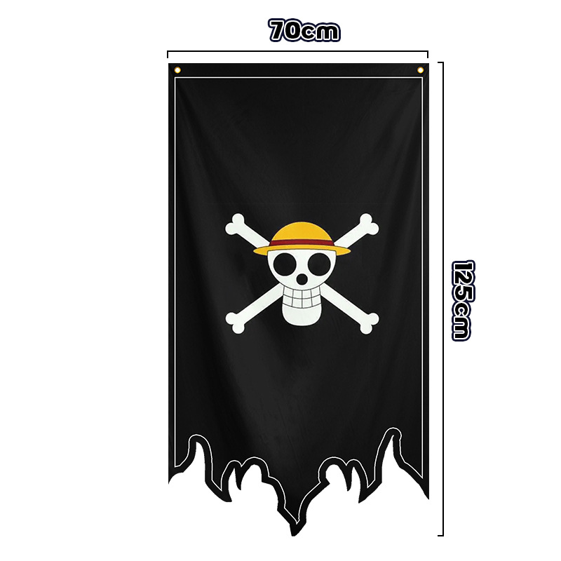 Picture of One Piece Legion Flag Pirate Flag Flag Cartoon Animation COSPLAY Decorative Flag Factory Outlet