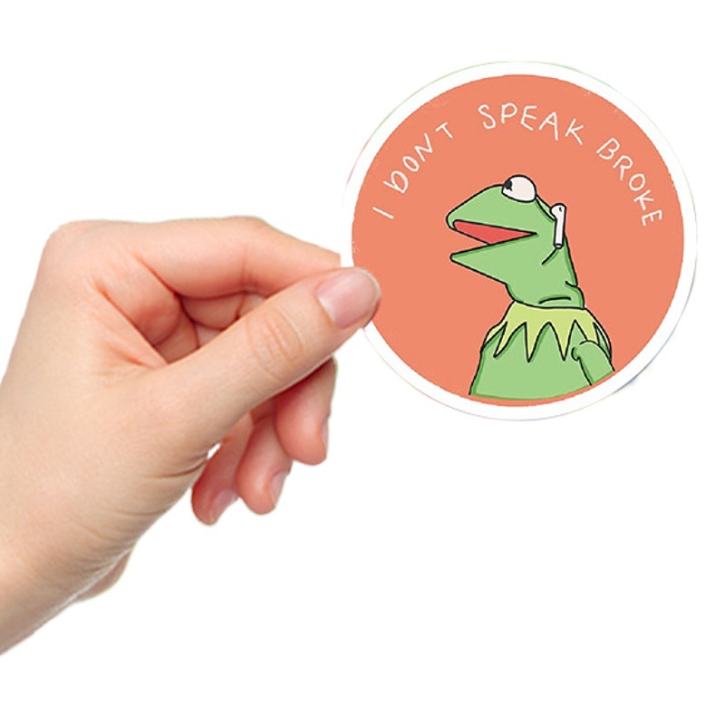 50 kermit frog graffiti stickers personalized decorative luggage laptop waterproof removable stickers