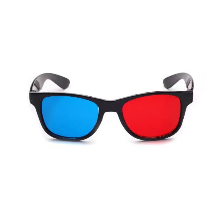 Picture of Red and blue 3D glasses for watching movies polarization IMAX giant screen non-flash myopia naked eye 3D metal clip polarization