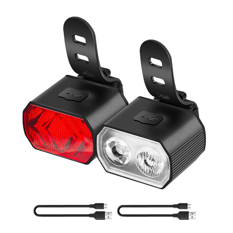 Picture of Bicycle Front and Rear Lights Cross-Border New Product Type-C Rechargeable Headlight Tail Light Set Mountain Bike Cycling Equipment