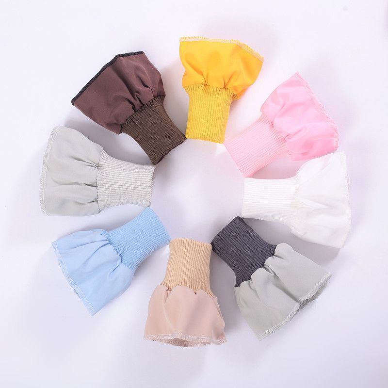 Elastomy Sleeve Lengthened Thick Coat Windproof Rib Sleeve Thickened Down Jacket Threaded Cuff Dirty-proof Warm Sleeve