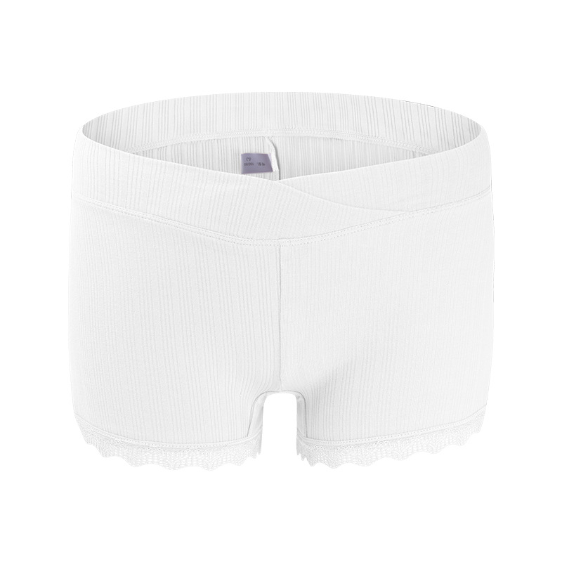 Picture of Pregnant Women's Safety Pants, Anti-Exposure, Threaded Lace, Pure Cotton, Low-Waisted, Thin Bottoming Boxer Briefs, Two-In-One