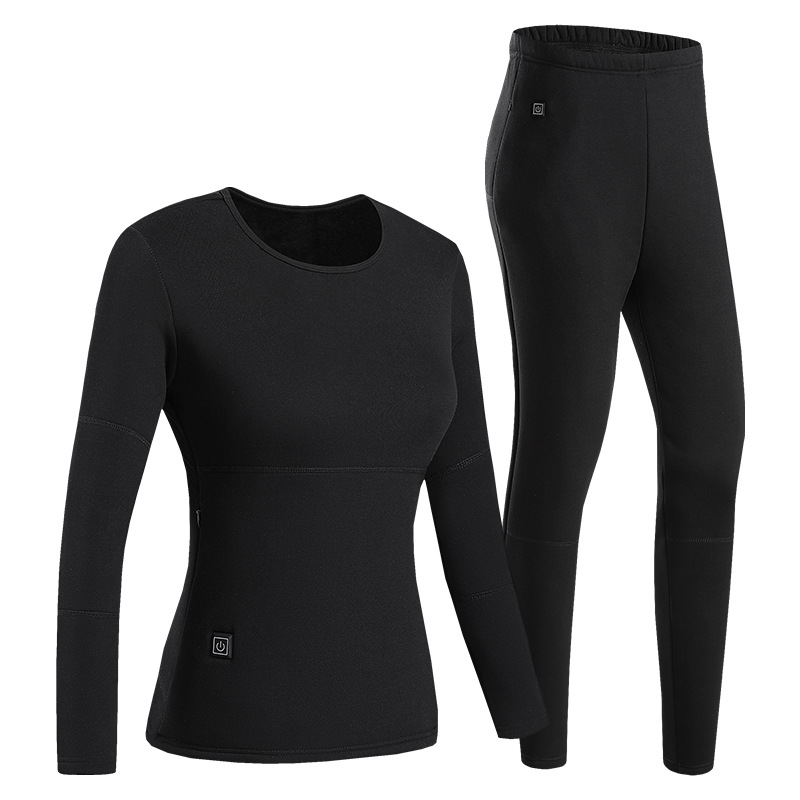 Picture of Cross-border Intelligent Heating Thermal Underwear Men's 22 Zone Electric Heating Constant Temperature Heating Autumn Clothes and Pants Thickened and Velvet Suit