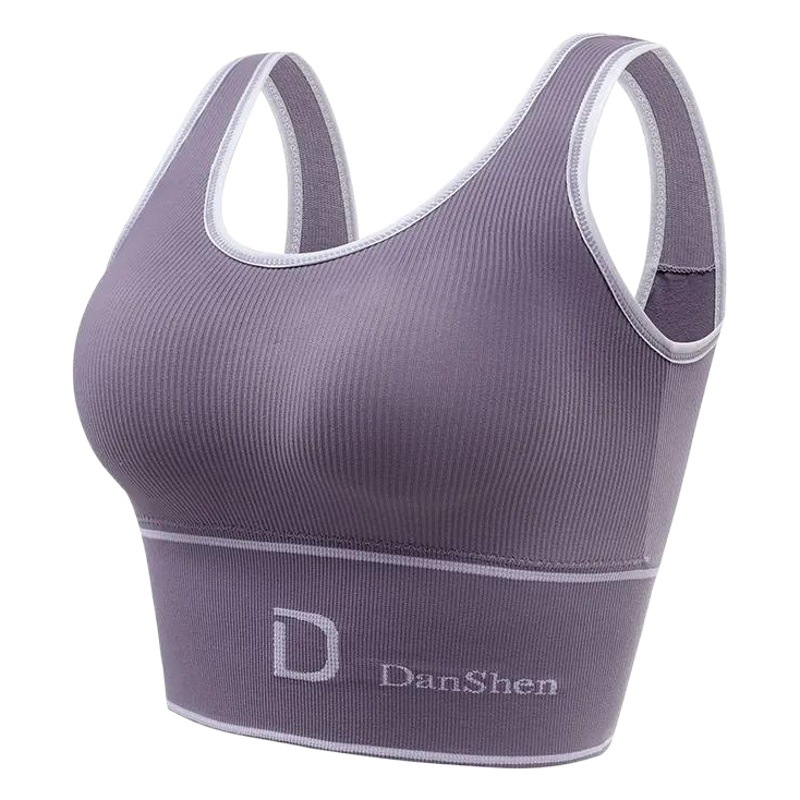 Sports vest women's push up wireless shockproof underwear tube top outer wear versatile U-shaped beauty back big chest small