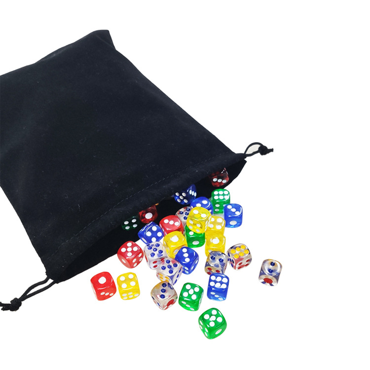 Picture of 12mm Transparent Colorful Dice Dice Placement Acrylic Ktv Bar Crystal Transparent Dice