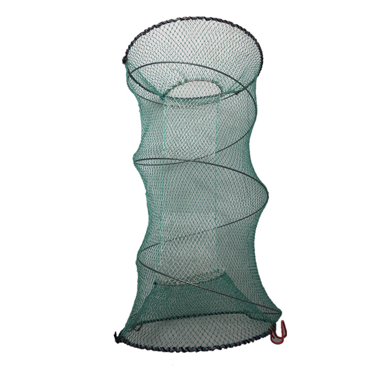 Picture of Spring fish cage fishing basket folding crab cage green pure polyethylene small mesh fishing cage shrimp cage wholesale