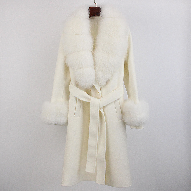 Picture of Cashmere Wool Coat Coat Autumn and Winter Coat Women's High-end Double-sided Wool Coat Women's Fox Wool Collar