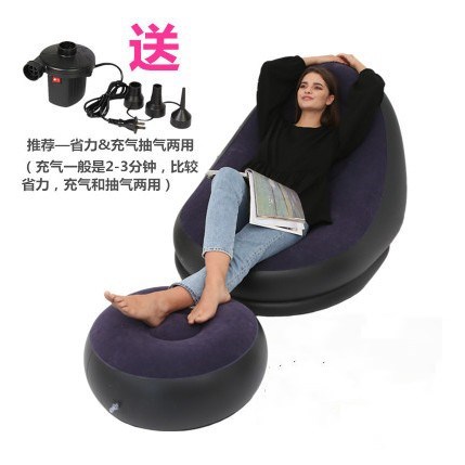 Picture of Cross-border Spot Thickened Flocking Inflatable Sofa Lazy Sofa Internet Celebrity Single Comfortable Sofa Nap Recliner Creative
