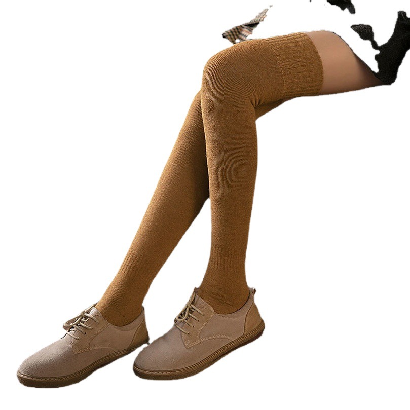 Thickened Warm Stockings Women's Korean-style Adult Over-the-Knee Stockings terry stockings for Women's Mid-length fleece-lined High-length Stockings for Autumn and Winter