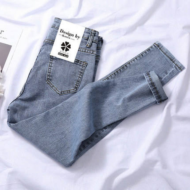 High-Waisted Jeans for Women with Small Feet, Elastic Women's 2025 Spring and Summer New Style Tall and Slim Pencil Pants