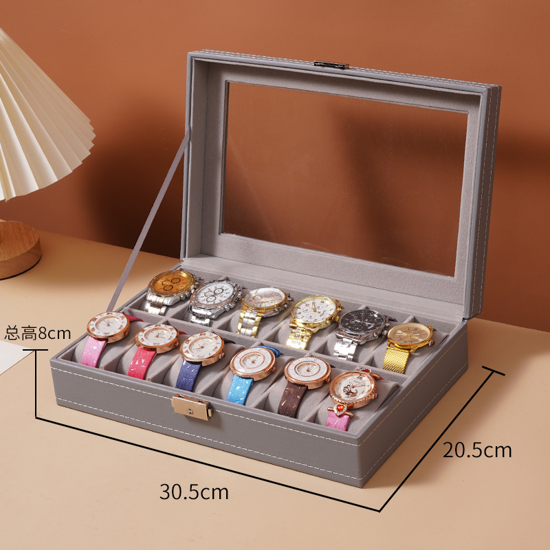 Picture of Independent skylight watch display box household watch storage box with glass exquisite dustproof watch display box