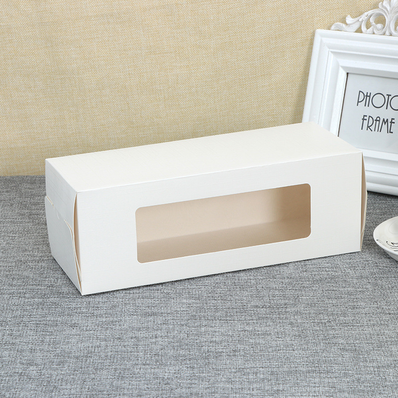 Picture of Open window transparent cake roll packaging box tiramisu baking packaging box rectangular mousse cake box wholesale